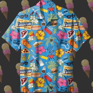 Guy Fieri Buffets n' vacation Flavortown button shirt sz Large